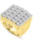 Фото #1 товара Men's Diamond Vertical Cluster Ring (7 ct. t.w.) in 10k Gold