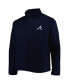 Men's Navy Atlanta Braves Journey Tri-Blend Full-Zip Jacket