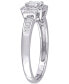 ფოტო #4 პროდუქტის Diamond Princess Halo Engagement Ring (3/4 ct. t.w.) in 14k White Gold