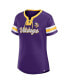 Women's Purple Minnesota Vikings Original State Lace-Up T-shirt