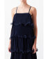 ფოტო #2 პროდუქტის Women's Pleated Tiered Long Dress