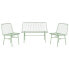 Table Set with 3 Armchairs Home ESPRIT Mint Metal 115 x 53 x 83 cm