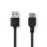 Фото #1 товара Переходник USB A - USB A NEDIS CCGP60010BK02 - 0,2 м Черный
