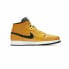 Кроссовки Nike Air Jordan 1 Mid University Gold Black (Желтый)