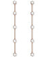 ფოტო #1 პროდუქტის Rose Gold-Tone Crystal & Bar Linear Drop Earrings