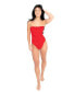 Women's Ruffle One Piece Bandeau Compression Swimsuit