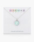 ფოტო #12 პროდუქტის Mini Initial Pendant Necklace in Sterling Silver and Mint Enamel, 16" + 2" Extender