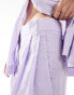 Mango oversized stripe co-ord trousers in lilac