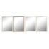 Фото #1 товара Настенное зеркало Home ESPRIT Белый Коричневый Бежевый Серый Кремовый Стеклянный полистирол 66 x 2 x 92 cm (4 штук)