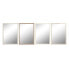 Wall mirror Home ESPRIT White Brown Beige Grey Cream Crystal polystyrene 66 x 2 x 92 cm (4 Units)