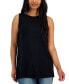 Фото #1 товара Petite Boat-Neck Layering Sleeveless Tank Top, Created for Macy's