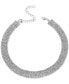 Фото #1 товара I.N.C. International Concepts silver-Tone Rhinestone Wide Choker Necklace, 13" + 3" extender, Created for Macy's