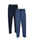 Фото #2 товара Пижама Hanes Platinum для мужчин Big and Tall Flannel Sleep Pant, 2 Pack