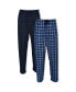 Фото #1 товара Пижама Hanes Platinum для мужчин Big and Tall Flannel Sleep Pant, 2 Pack