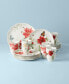 Фото #5 товара Butterfly Meadow Holiday 18-PC Dinnerware Set, Service for 6