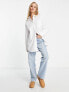 & Other Stories oversized shirt with button detail in white