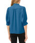 ფოტო #2 პროდუქტის Women's 3/4-Sleeve Collared Button Down Blouse