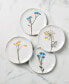 Wildflowers Tidbit Plates, Set of 4