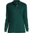 Фото #6 товара Women's School Uniform Tall Long Sleeve Interlock Polo Shirt