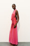Фото #4 товара Платье из полупрозрачной ткани с горловиной халтер и сборками ZARA