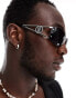 ASOS DESIGN rimless sunglasses with temple detail