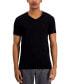 ფოტო #1 პროდუქტის Men's Regular-Fit V-Neck Solid Undershirts, Pack of 4, Created for Macy's