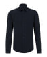 ფოტო #3 პროდუქტის Men's Micro-Dobby Performance-Stretch Slim-fit Dress Shirt