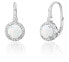 Charming silver earrings with white opals SVLE0412SH2O100