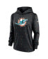 Women's Anthracite Miami Dolphins NFL Crucial Catch Therma Pullover Hoodie