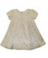 ფოტო #2 პროდუქტის Baby Girls Bow-Front Shimmering Swing Dress
