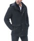 Men Kenneth Wool Blend Car Coat with Bib