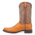 Фото #3 товара Dingo Ranger Leather Embroidered Ostrich Print Round Toe Cowboy Mens Brown Casu