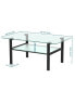 Transparent Glass Coffee Table, Modern Simple, Living Room Coffee Table, Side Center