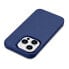 Фото #11 товара Чехол из натуральной кожи для iPhone 14 Pro Max ICARER значек MagSafe Натуральная кожа голубого цвета