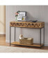 Фото #2 товара Boho-Industrial Console Table With Storage