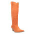 Фото #2 товара Dingo Thunder Road Embroidered Snip Toe Cowboy Womens Orange Casual Boots DI597