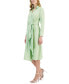 Women's Faux-Wrap Long-Sleeve Midi Dress