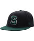 ფოტო #5 პროდუქტის Men's Black and Green Michigan State Spartans Team Color Two-Tone Fitted Hat