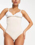 Magic Bodyfashion highwaisted medium control shaping thong in Latte