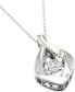 Twinkling Diamond Star diamond Framed Solitaire 18" Pendant Necklace (1/5 ct. t.w.) in 10k White Gold