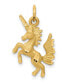Фото #1 товара Dancing Unicorn Charm in 14k Yellow Gold