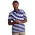 Chaps Rugby Golf Polo Shirt Men's Large Blue/White Shortsleeve Pullover Striped