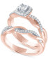 ფოტო #1 პროდუქტის Diamond Bridal Set (1/4 ct. t.w.) in 14k Rose Gold Over Sterling Silver