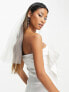 Фото #4 товара Forever New Bridal exclusive tulle bow clip-on veil in ivory
