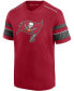 ფოტო #3 პროდუქტის Men's Red Tampa Bay Buccaneers Textured Hashmark V-Neck T-shirt