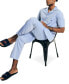 ფოტო #4 პროდუქტის Men's Herringbone Comfort Cotton Pajama Shirt