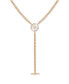 Фото #1 товара Gold-Tone Pavé G Logo Lariat Necklace, 20" + 2" extender