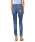 Фото #3 товара Women's High Rise Distressed Hem Slim Straight Jeans