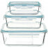 Set of lunch boxes Glass polypropylene 3 Pieces