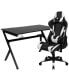 Gaming Bundle-Desk, Cup Holder/Headphone Hook & Reclining Chair